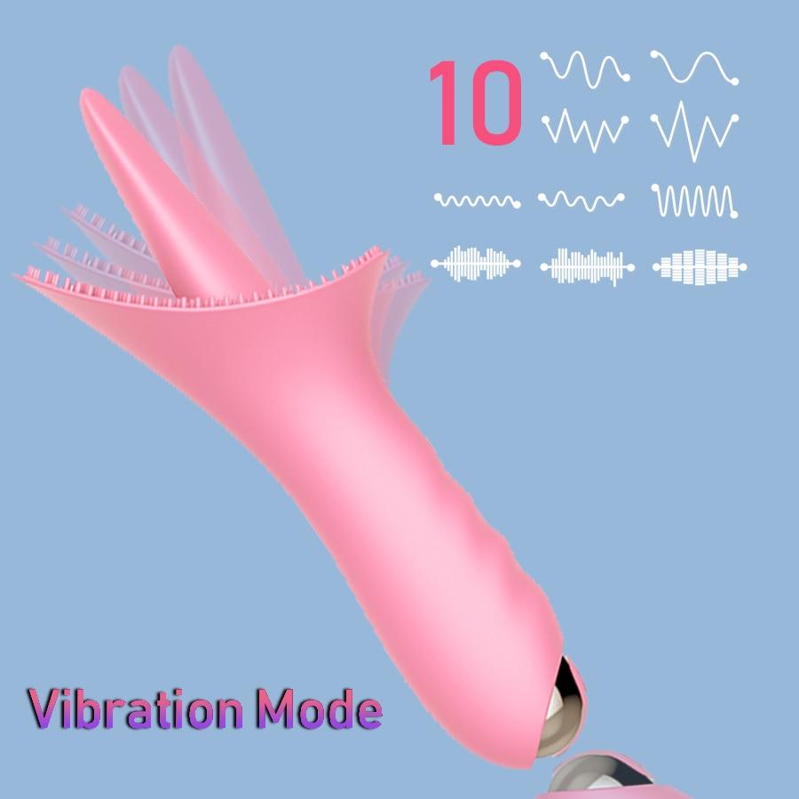 10 Modes Dildo Tongue Vibrator Nipple Massage - Lusty Age