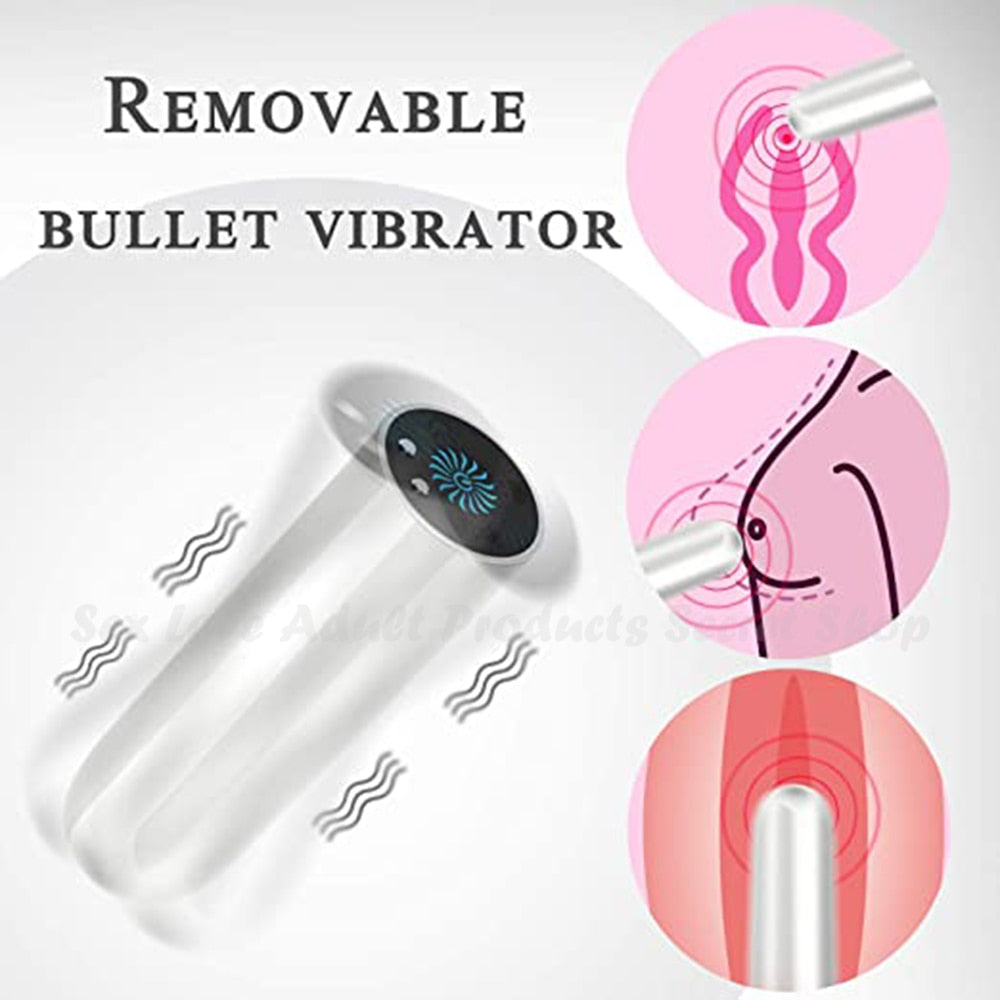 Realistic Textured Vagina Pocket Pussy Detachable Bullet Vibrator - Lusty Age