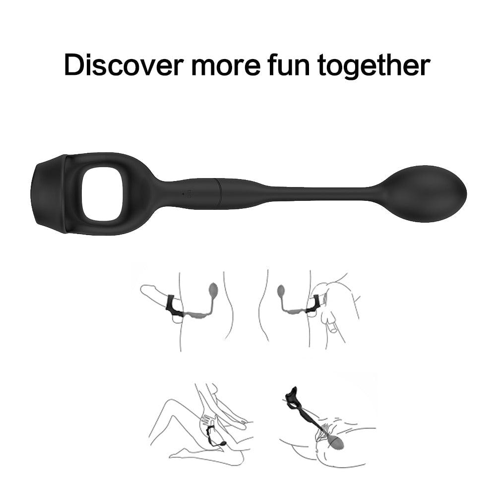 3 in 1 Vibrating Prostate Massager with Cock Ring - Lusty Age