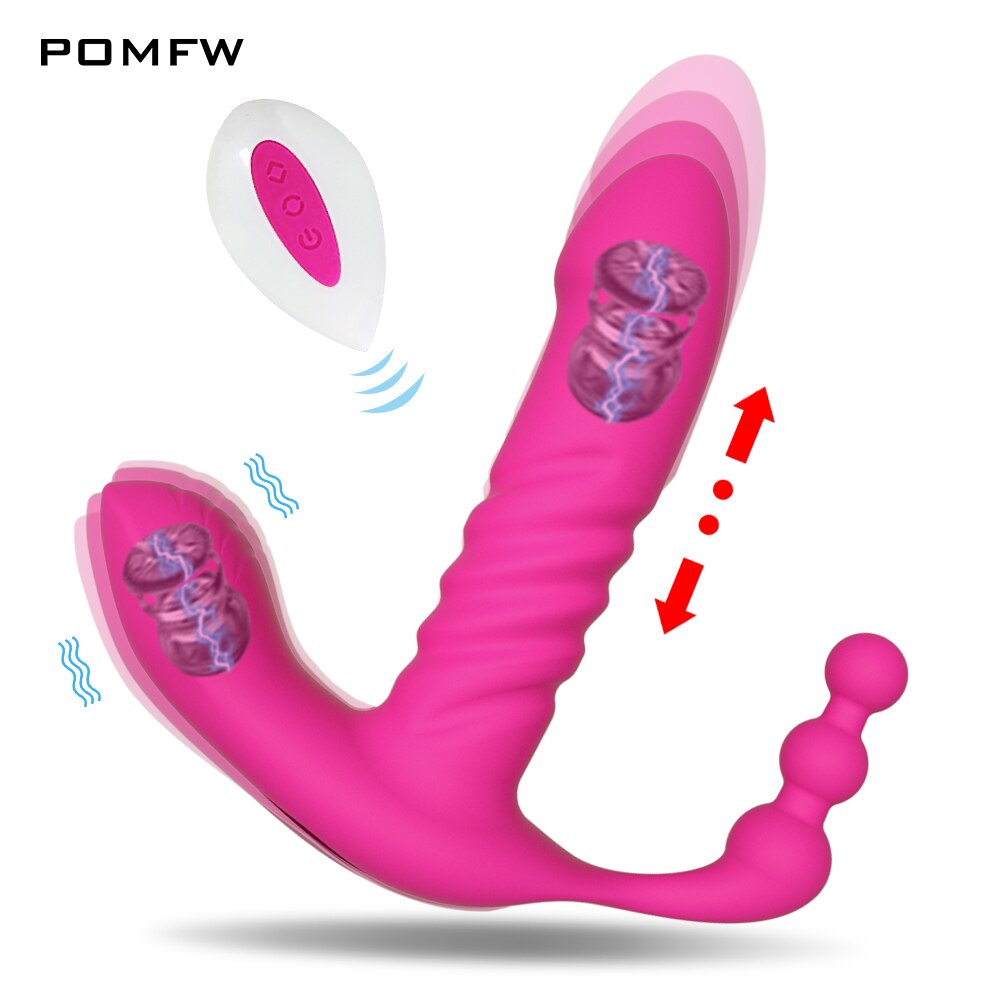 G Spot Wireless Remote Wearable Automatic Thrusting Dildo - Lusty Age
