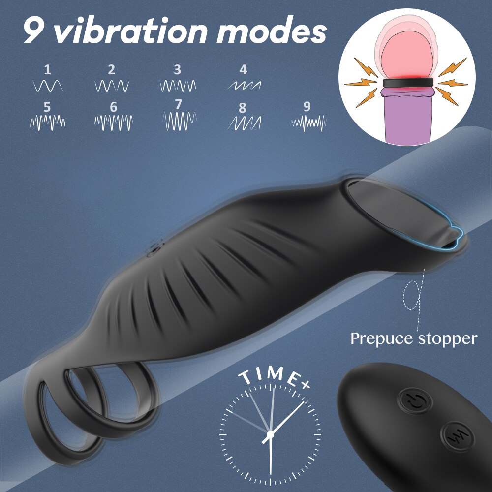 Wireless Vibrating Penis Ring Vibrator - Lusty Age