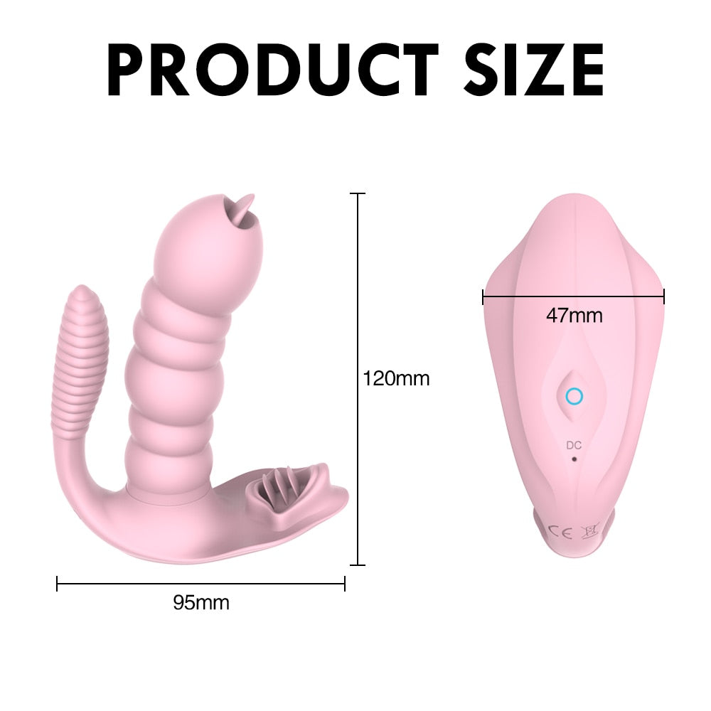 9 Modes Wearable Dildo Butterfly Vibrator - Lusty Age